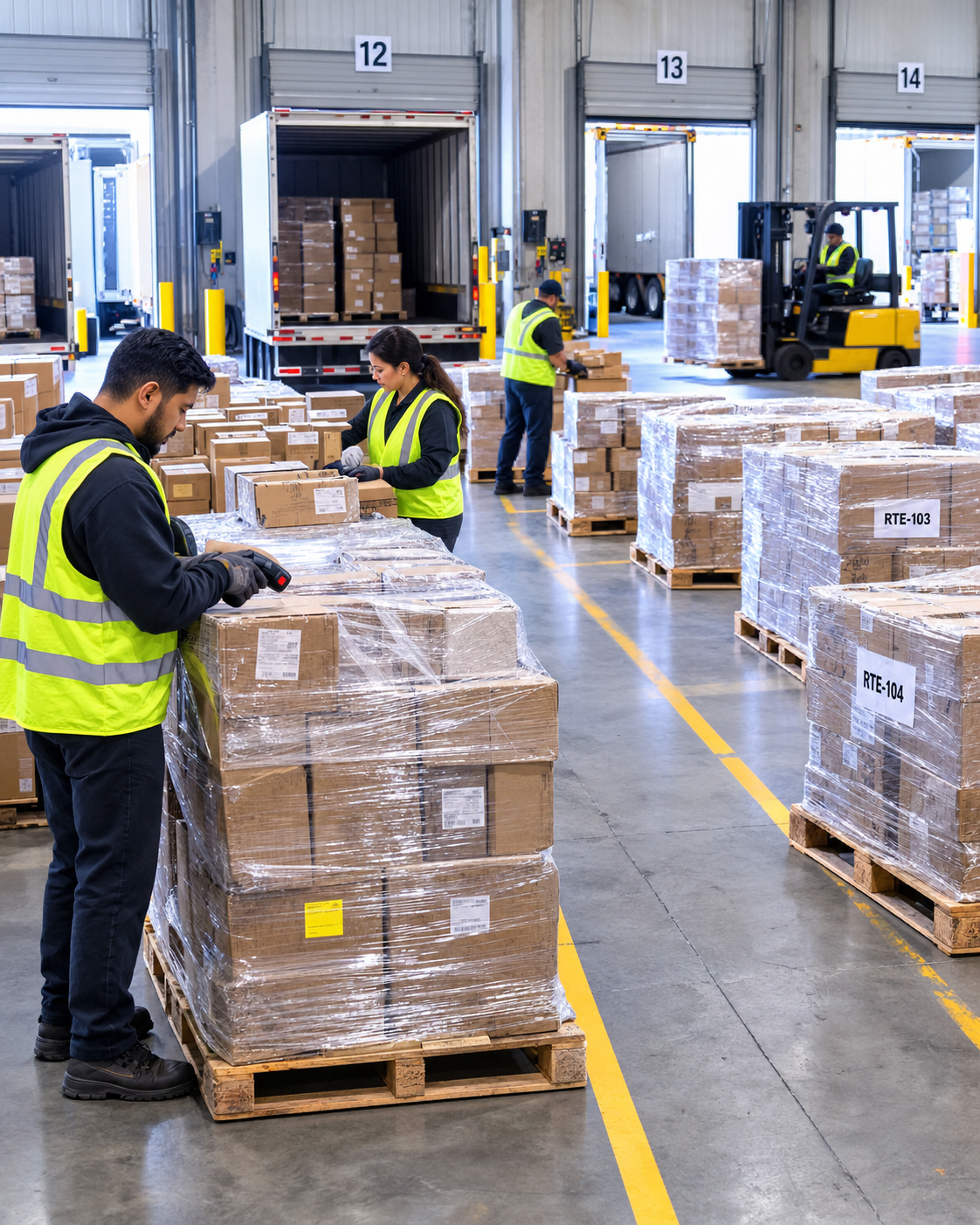 Pallet staging and sorting at Crossdocks Pro